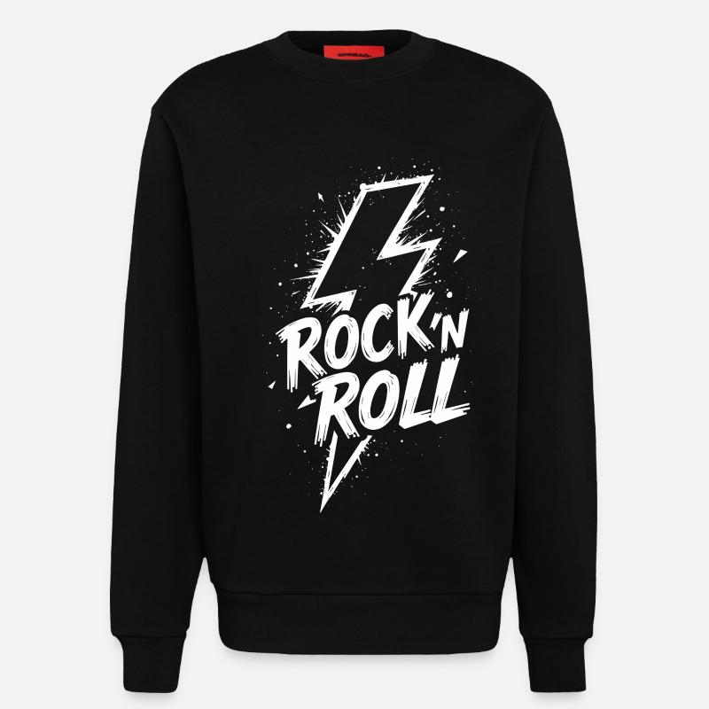 Rock 'n' Roll Blitz - Sweat bio décontracté fabriqué en UE - SOLID BLACK