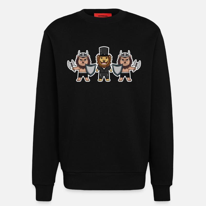 Bräutigam Security Wikinger Löwen - Sweatshirt - made by SPREAD - SOLID BLACK
