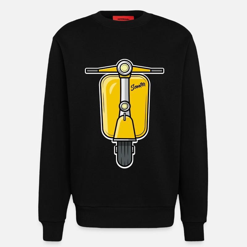 Scooter Motorroller Roller gelb - Sweatshirt - made by SPREAD  - SOLID BLACK