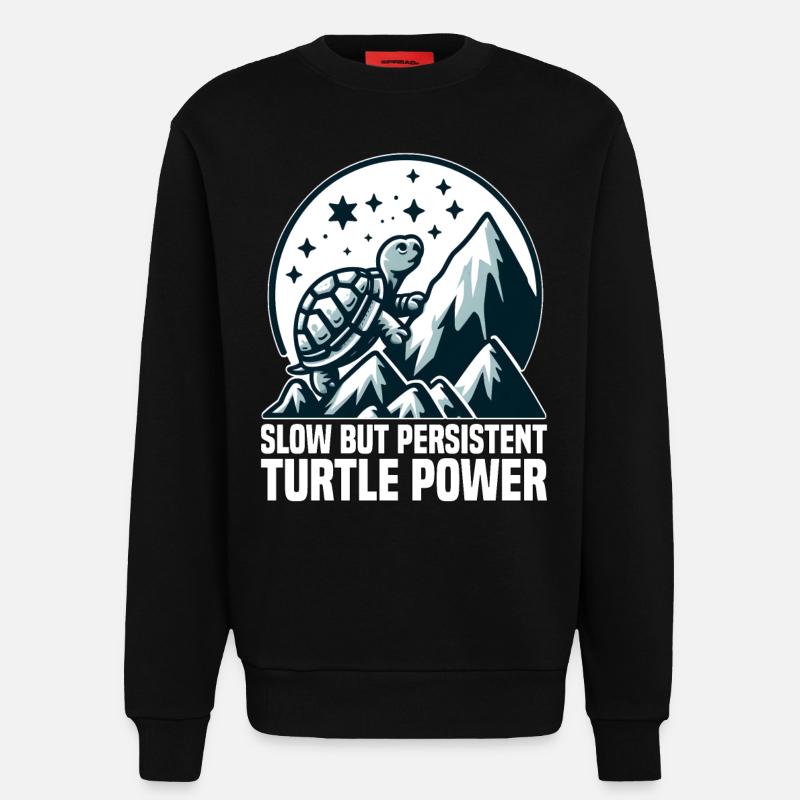 LANGSAME, ABER AUSDAUERNDE TURTLE-POWER - Sweatshirt - made by SPREAD  - SOLID BLACK