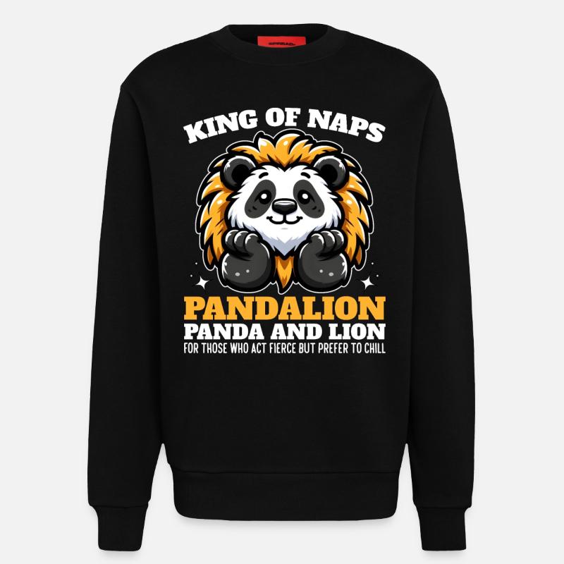 KÖNIG DER NICKERCHEN - PANDALION - Sweatshirt - made by SPREAD  - SOLID BLACK