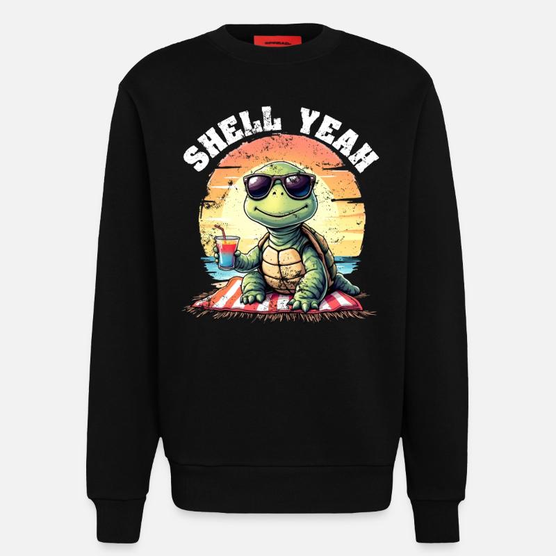 SHELL YEAH! - Sweatshirt - made by SPREAD  - SOLID BLACK