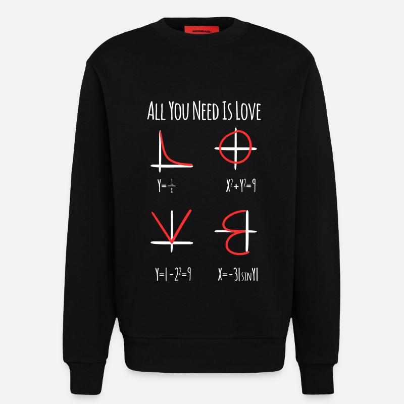 Mathe Nerd Lehrer - Sweatshirt - made by SPREAD  - SOLID BLACK
