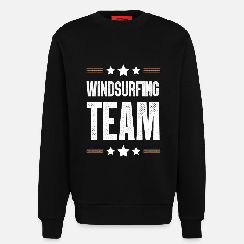 Équipe de planche à voile - Sweat bio décontracté fabriqué en UE - SOLID BLACK