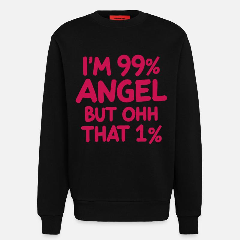 Engel Engelchen Prozent Spruch - Sweatshirt - made by SPREAD  - SOLID BLACK