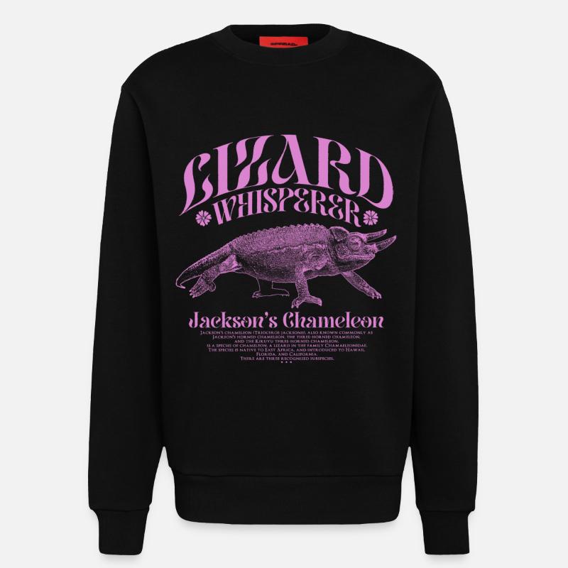 Jackson's Chamäleon Echsenflüsterer - Sweatshirt - made by SPREAD  - SOLID BLACK