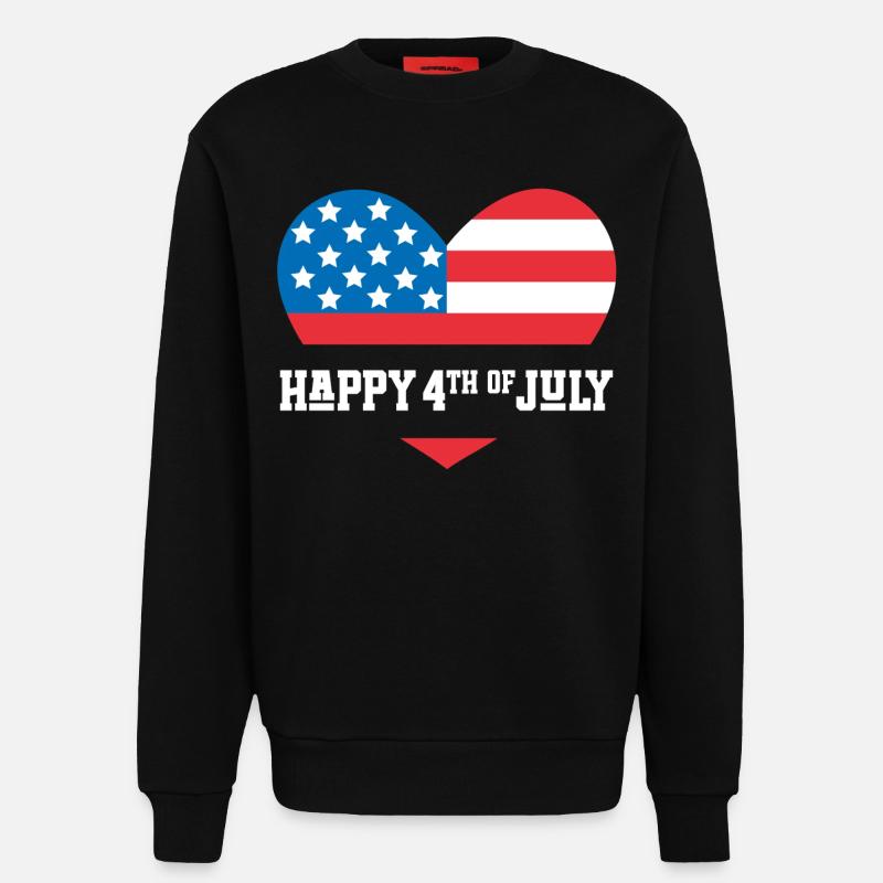 Frohen 4. Juli - Sweatshirt - made by SPREAD - SOLID BLACK