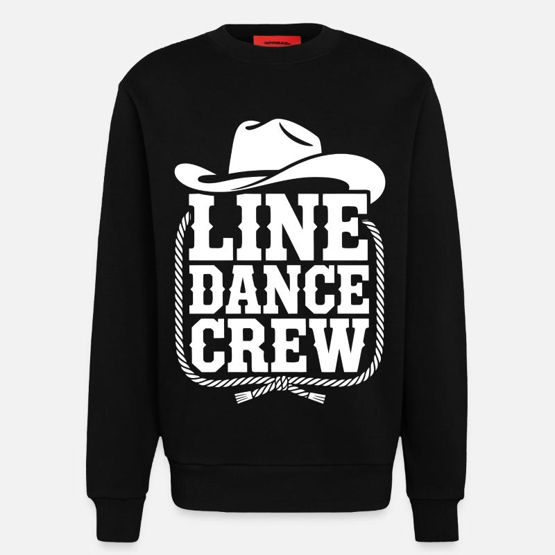 Line Dance Crew Western Logo - Sweatshirt - made by SPREAD - SOLID BLACK
