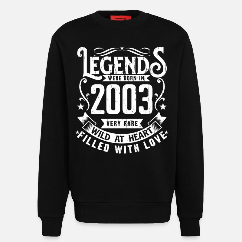 Legendary since 2003 born in 2003 Gift 2003 - Sweatshirt - made by SPREAD  - SOLID BLACK