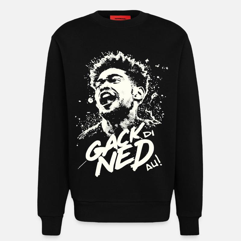 Dialect gack di ned au - Sweat bio décontracté fabriqué en UE - SOLID BLACK