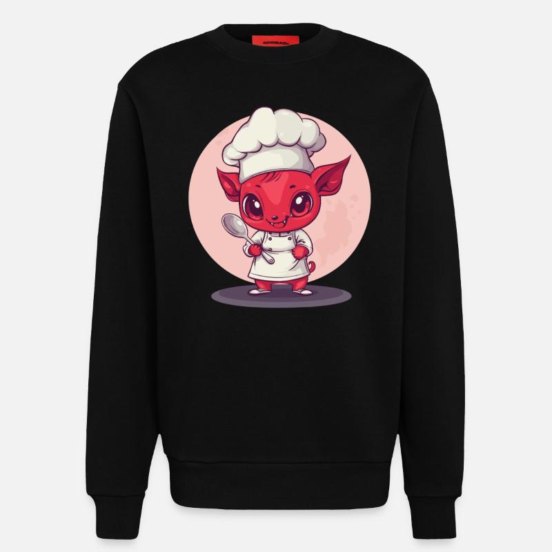 Devilish chef - Sweatshirt - made by SPREAD  - SOLID BLACK