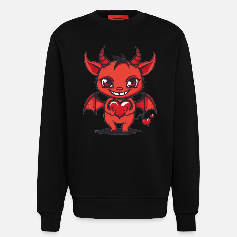Teufelchen mit Herz - Sweatshirt - made by SPREAD  - SOLID BLACK
