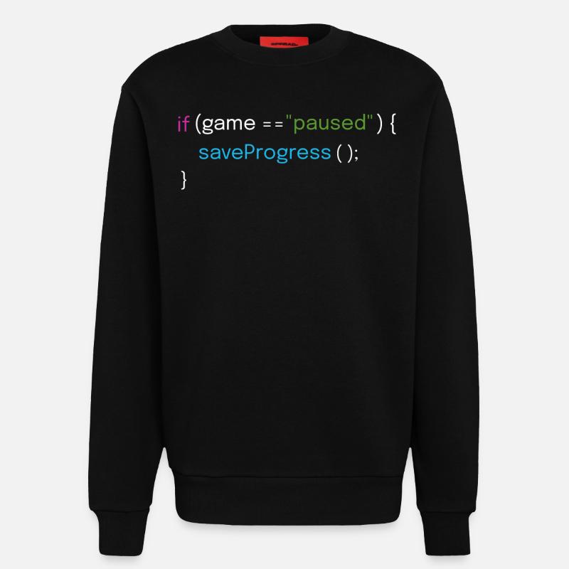 Gaming and Coding Design - Sweatshirt - made by SPREAD - SOLID BLACK
