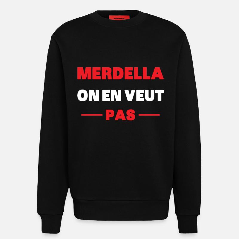 we don't want it - Sweatshirt - made by SPREAD - SOLID BLACK
