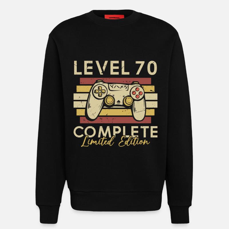 Stufe 70 abgeschlossen - Sweatshirt - made by SPREAD - SOLID BLACK