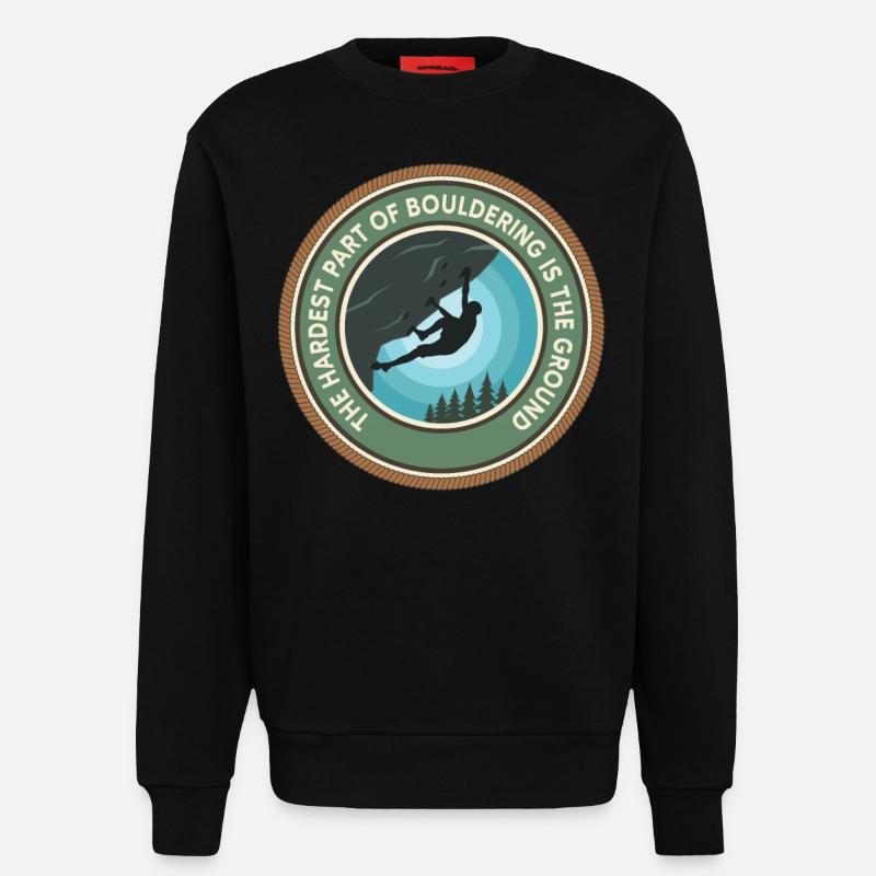 Bouldern Boulderer Boulder - Sweatshirt - made by SPREAD  - SOLID BLACK