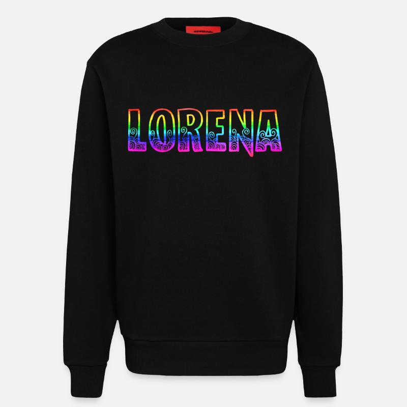 lorena rs rainbow - Sweatshirt - made by SPREAD  - SOLID BLACK