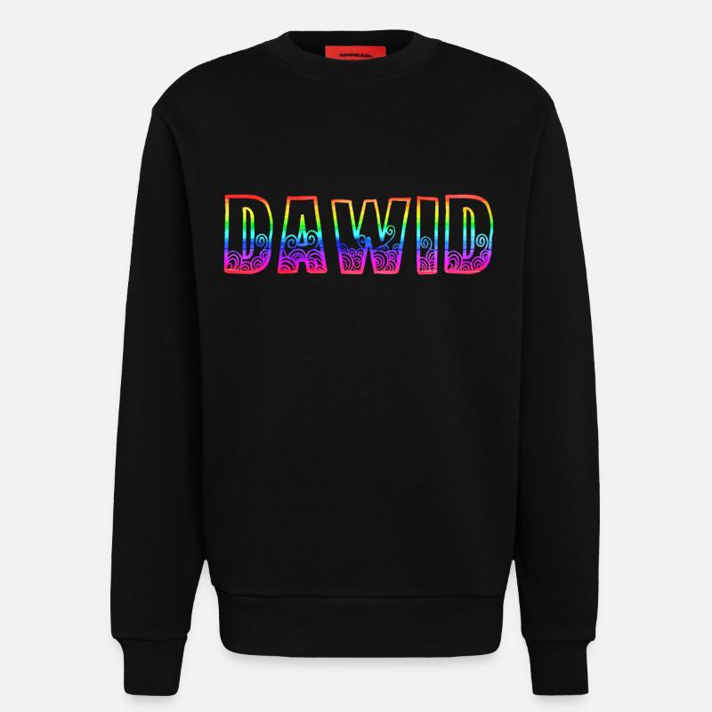 dawid rs regenbogen - Sweatshirt - made by SPREAD  - SOLID BLACK