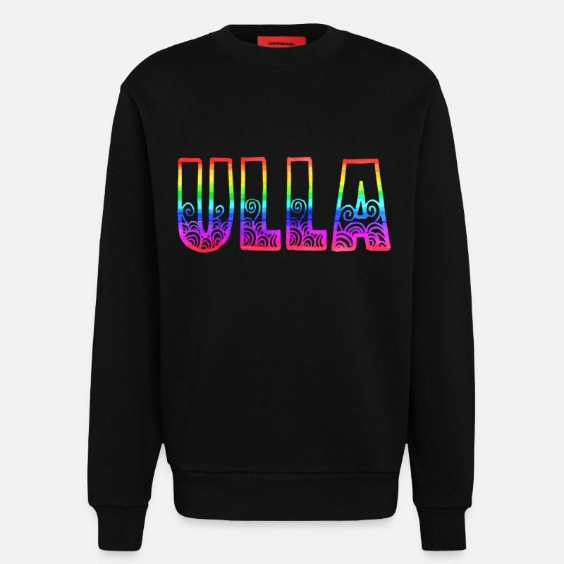 ulla rs regenbogen - Sweatshirt - made by SPREAD  - SOLID BLACK