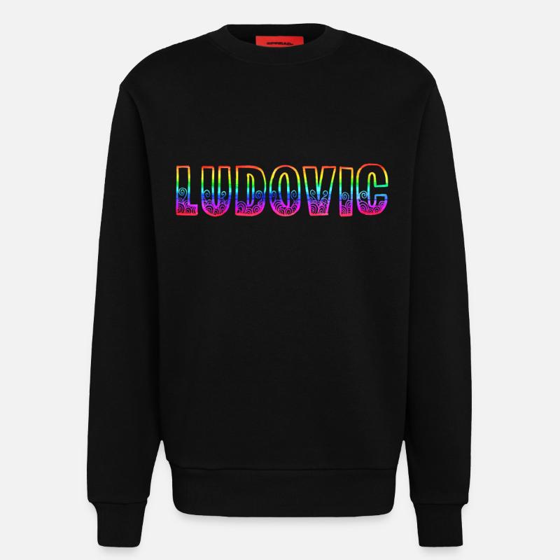 ludovic rs regenbogen - Sweatshirt - made by SPREAD  - SOLID BLACK