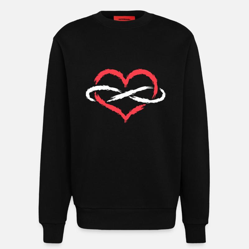 Herz Unendlich Endlos - Sweatshirt - made by SPREAD  - SOLID BLACK