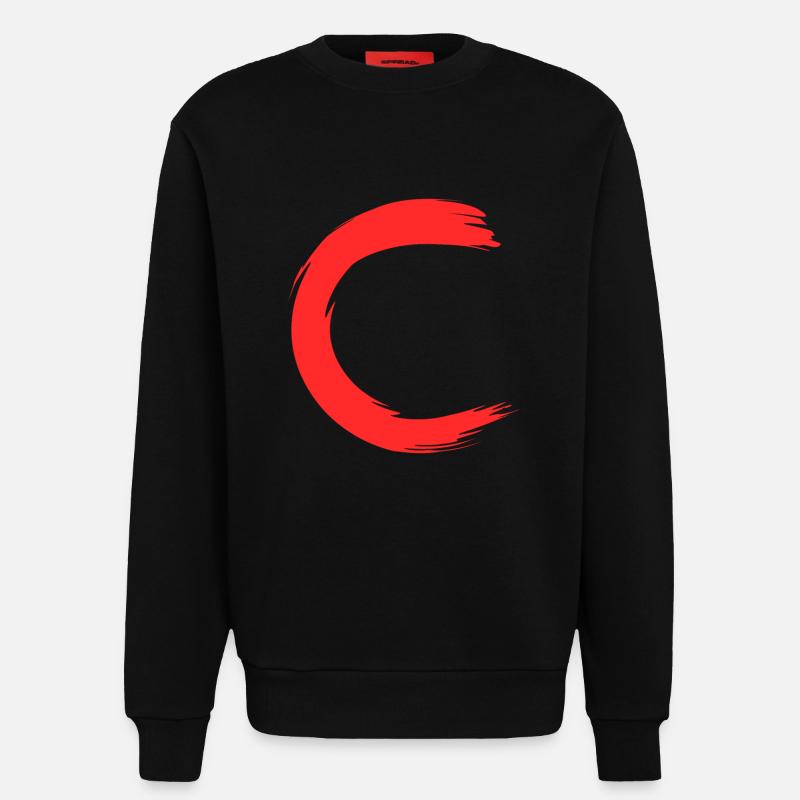 Buchstabe C Anfangsbuchstabe Name - Sweatshirt - made by SPREAD  - SOLID BLACK