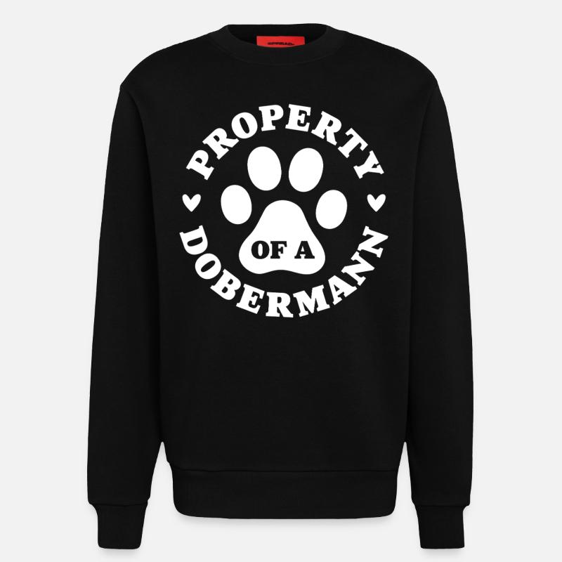 Eigentum eines Dobermanns - Sweatshirt - made by SPREAD  - SOLID BLACK