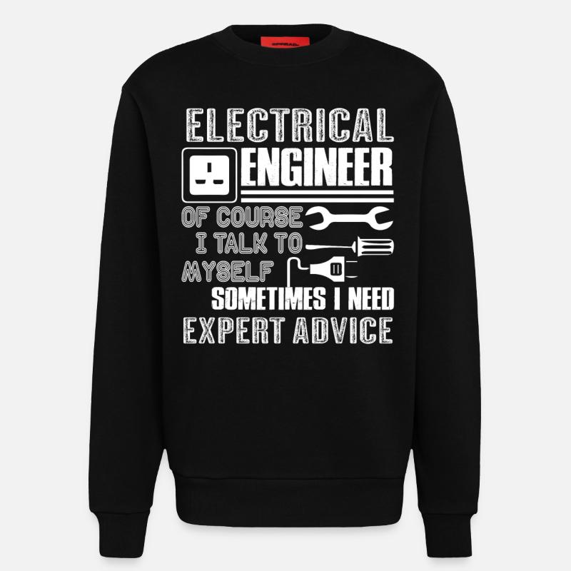Electrical Engineer Funny Electrical Engineer - Sweatshirt - made by SPREAD  - SOLID BLACK