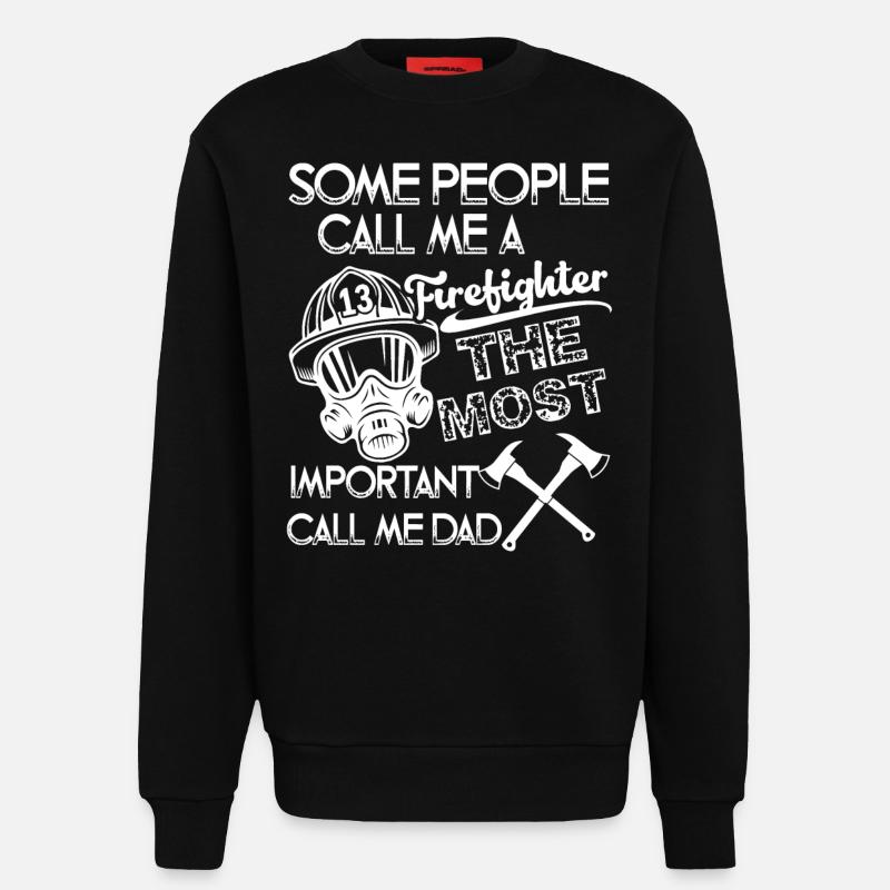 Firefighter Firefighter Dad - Sweatshirt - made by SPREAD - SOLID BLACK