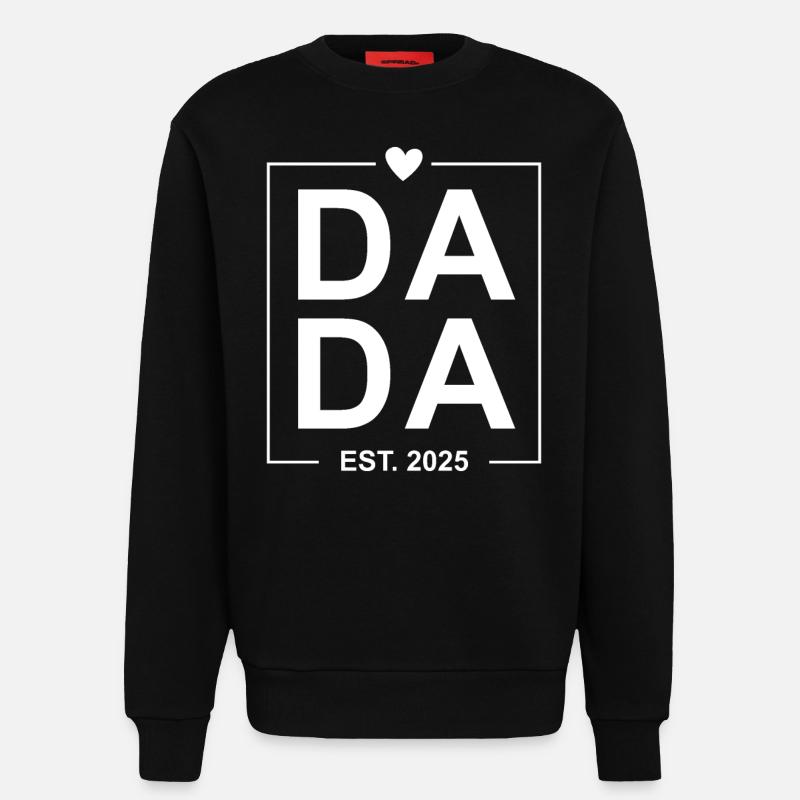 Dada Est 2025 blanc - Sweat bio décontracté fabriqué en UE - SOLID BLACK