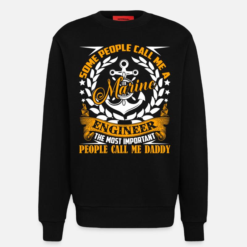 Marine Engineer Marine Engineer Daddy - Sweatshirt - made by SPREAD  - SOLID BLACK