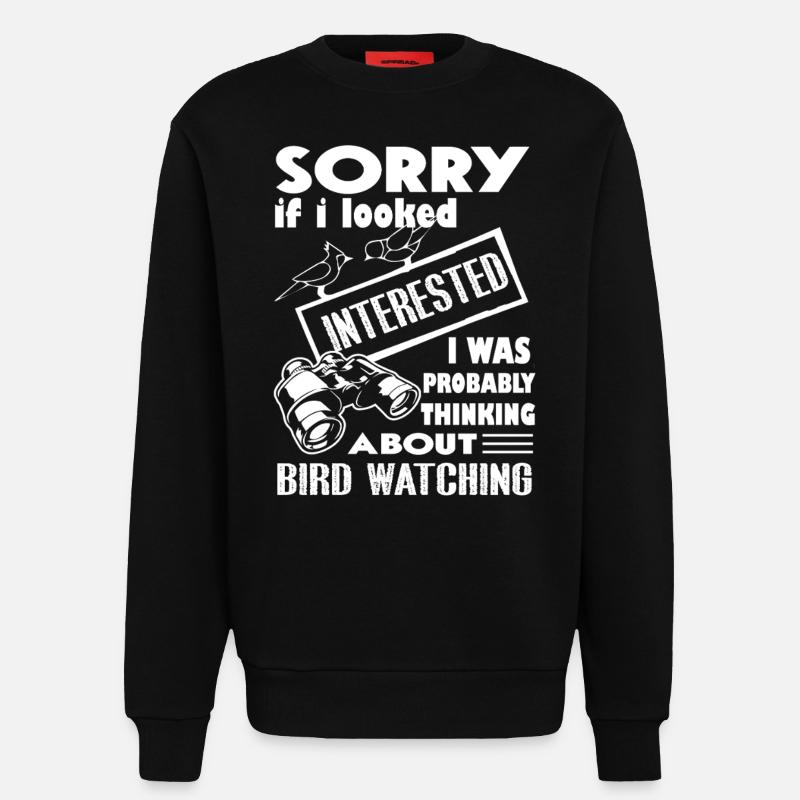 Thinking About Bird Watching - Sweatshirt - made by SPREAD - SOLID BLACK