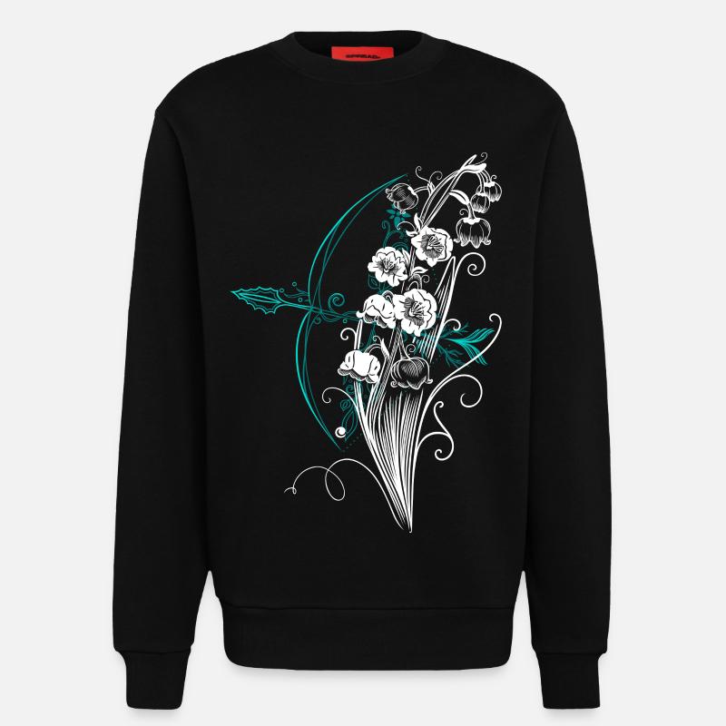 Maiglöckchen Pfeil Bogen - Sweatshirt - made by SPREAD  - SOLID BLACK