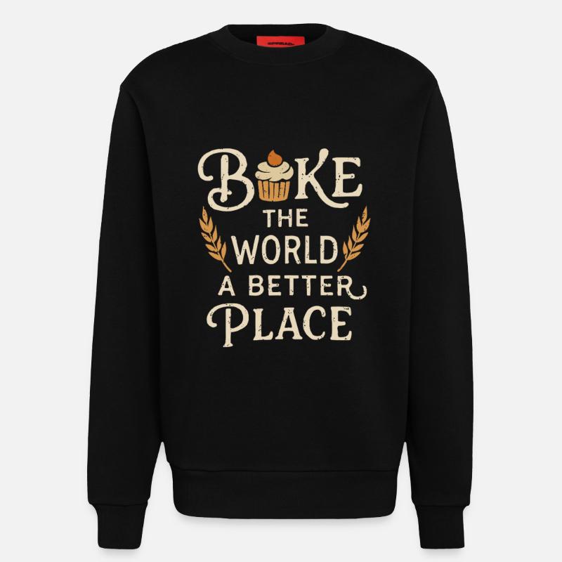 Back dich glücklich! - Sweatshirt - made by SPREAD  - SOLID BLACK