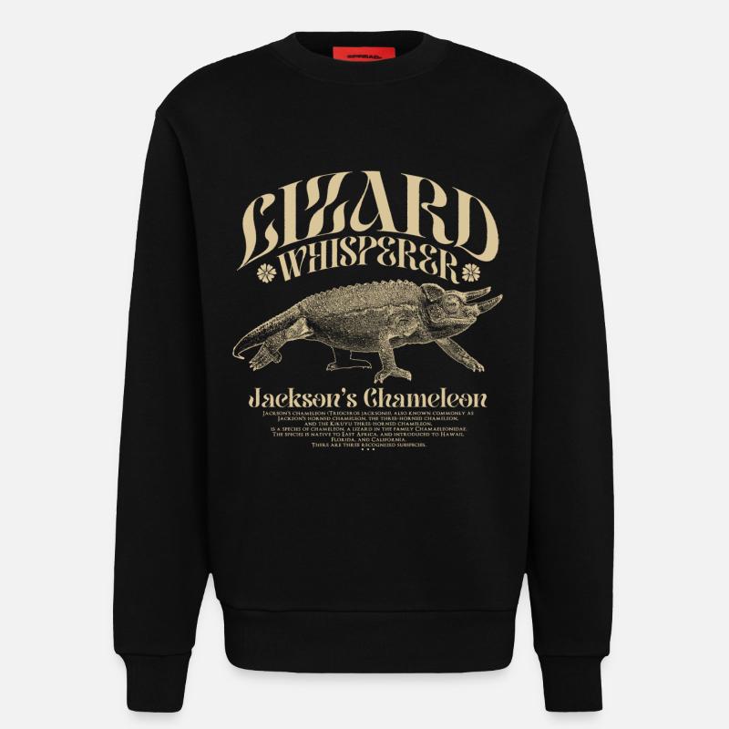 Jackson's Chamäleon Echsenflüsterer - Sweatshirt - made by SPREAD  - SOLID BLACK