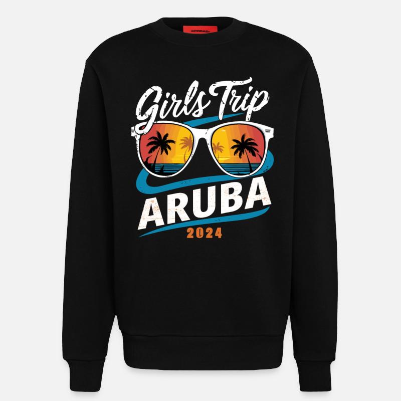 Girls Trip Aruba 2024 - Sweatshirt - made by SPREAD  - SOLID BLACK
