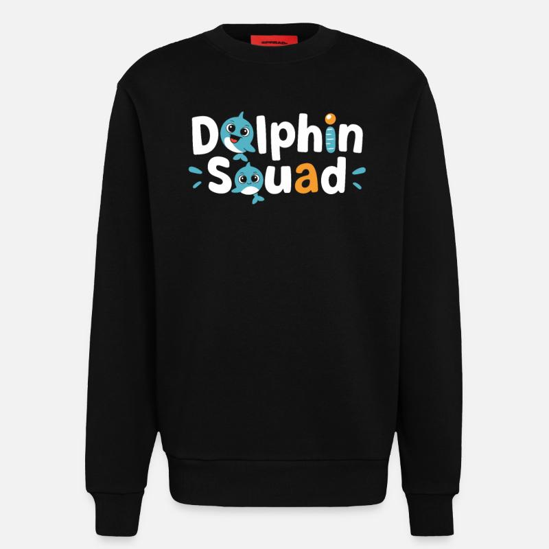 Dolphin Group Design Dolphin Squad - Sweat bio décontracté fabriqué en UE - SOLID BLACK