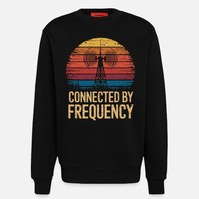 Amateurfunker Verbunden Durch Frequenz - Sweatshirt - made by SPREAD  - SOLID BLACK