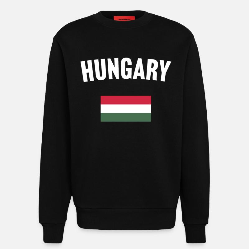 Ungarn Flagge - Sweatshirt - made by SPREAD - SOLID BLACK