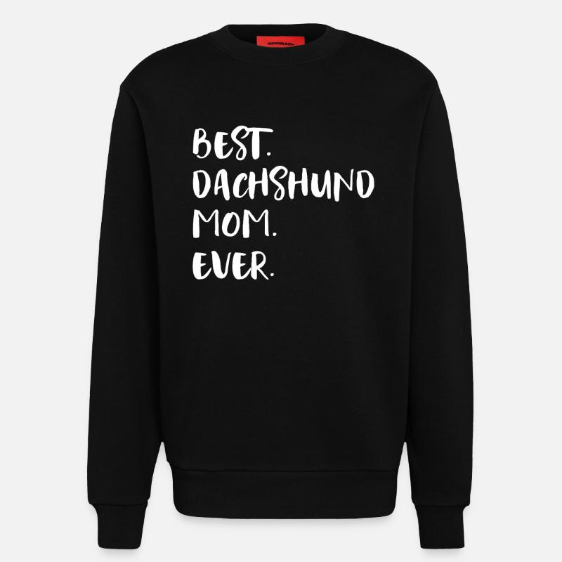 Dackel Teckel Dachshund - Sweat bio décontracté fabriqué en UE - SOLID BLACK