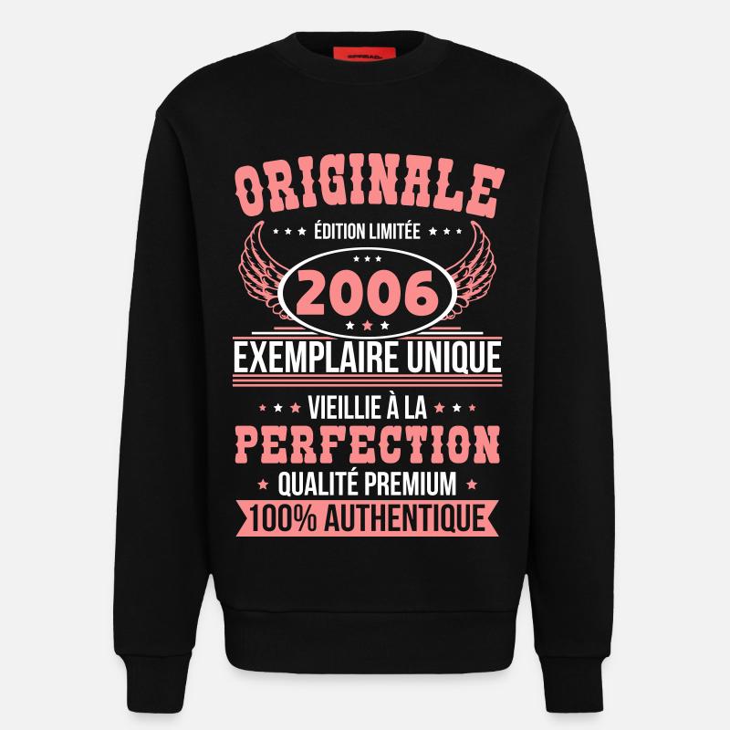 2006 – Unique example – Premium quality - Sweatshirt - made by SPREAD  - SOLID BLACK