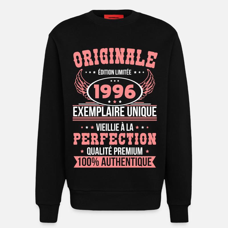 1996 – Unique example – Premium quality - Sweatshirt - made by SPREAD  - SOLID BLACK
