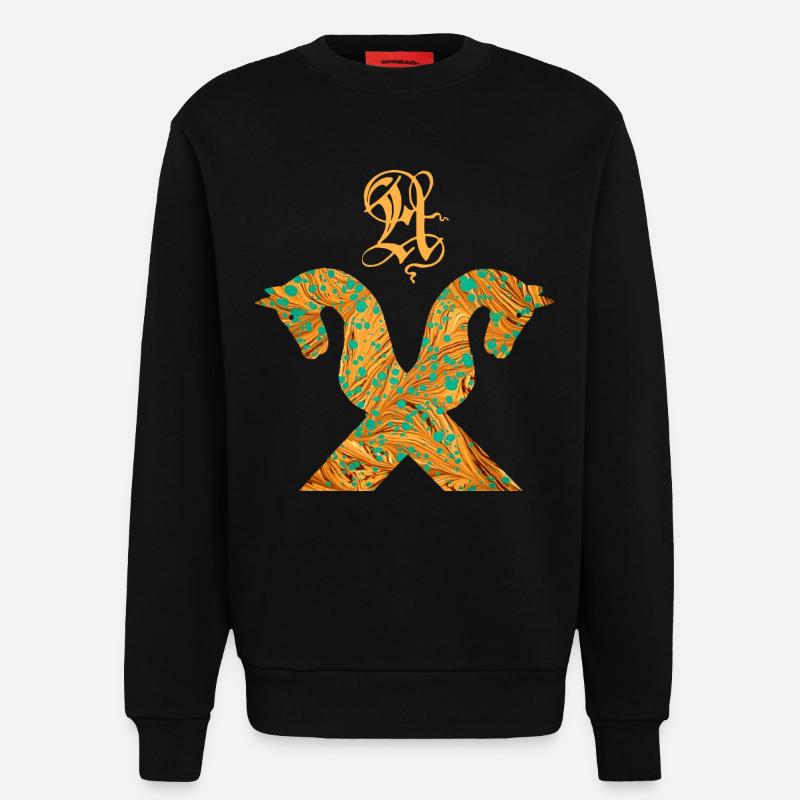 pignon de cheval e 95 a - Sweat bio décontracté fabriqué en UE - SOLID BLACK