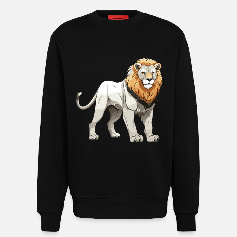 Löwe Tier - Sweatshirt - made by SPREAD  - SOLID BLACK