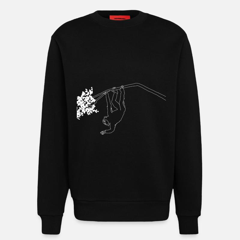 Affe lineart - Sweatshirt - made by SPREAD  - SOLID BLACK