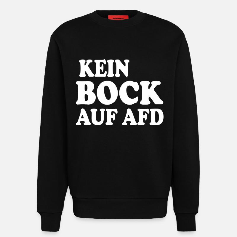 kein bock auf afd - Sweatshirt - made by SPREAD  - SOLID BLACK