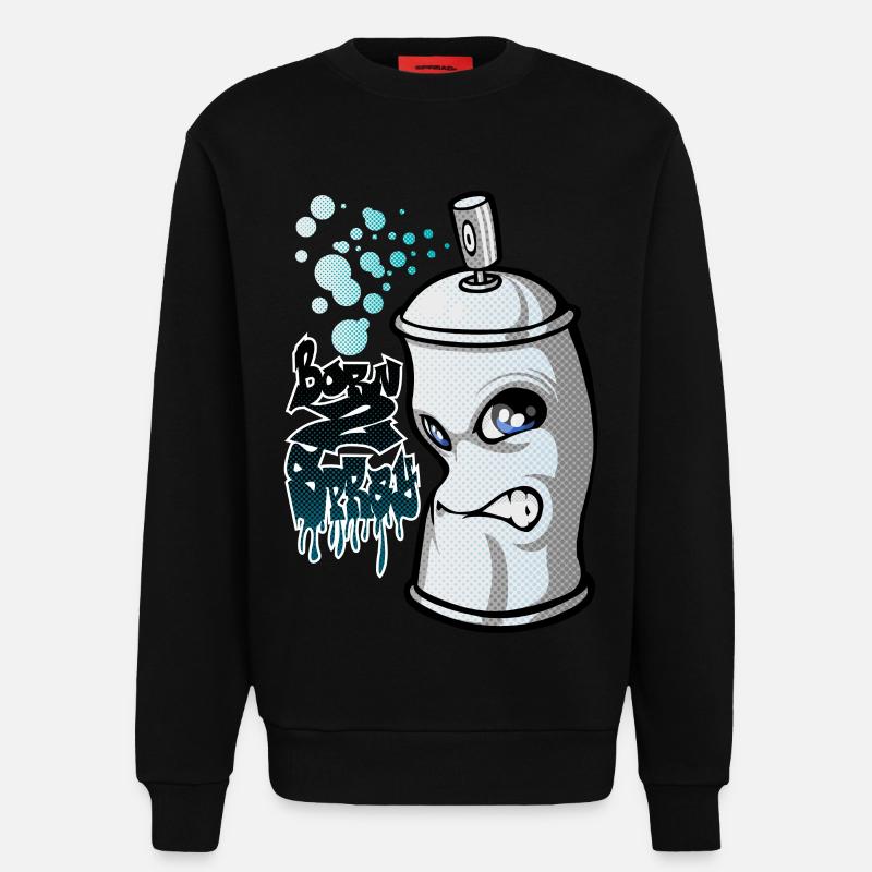 Spray and graffiti - Sweatshirt - made by SPREAD - SOLID BLACK
