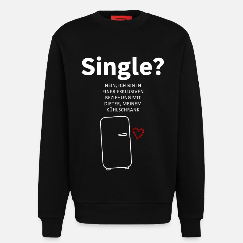 Kühlschrankliebe Beziehungswitz - Sweatshirt - made by SPREAD - SOLID BLACK