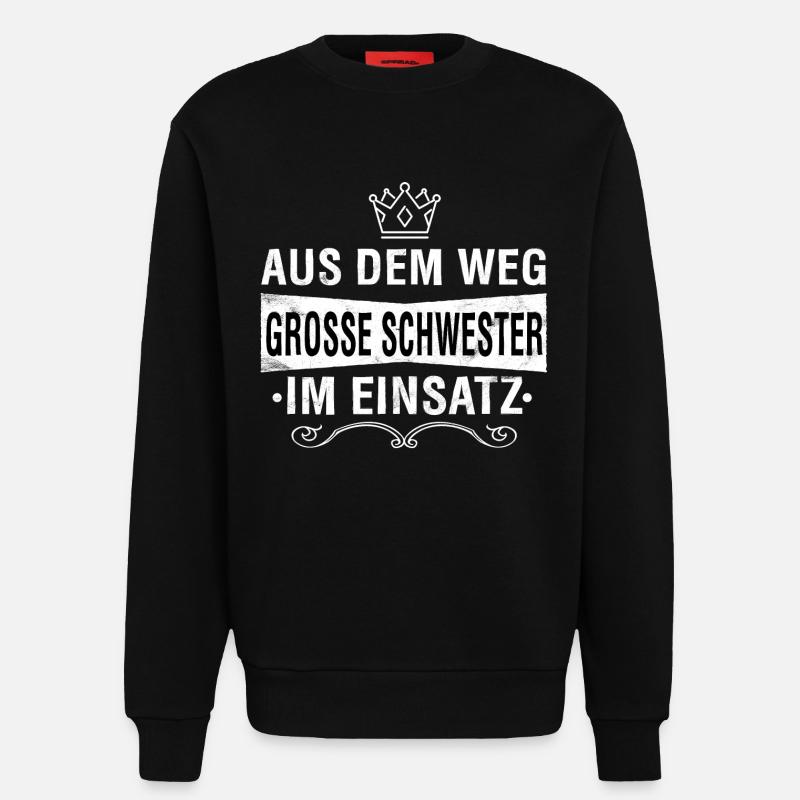 GROSSE SCHWESTER - Sweatshirt - made by SPREAD  - SOLID BLACK