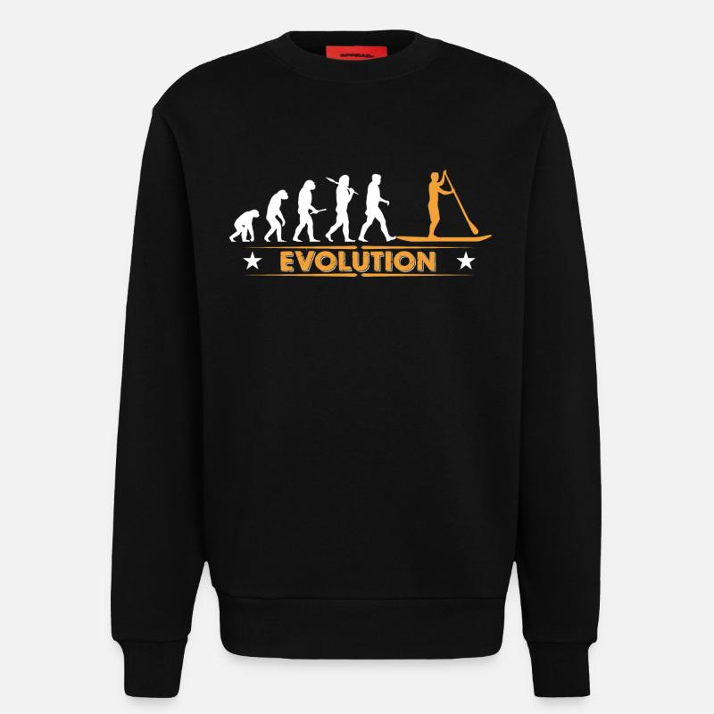 SUP - Stand up paddle - Evolution - Sweatshirt - made by SPREAD  - SOLID BLACK